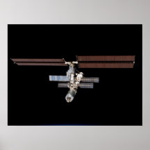 View of International Space Station from Atlantis Poster