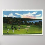View of Lake Cobbosseecontee and Golf Links Posters