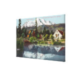View of Mt. Shasta from the Sisson Fish Hatchery Stretched Canvas Print