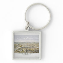 View of Paris from Bois de Boulogne Keychain