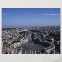 View of Piazza San Pietro from St. Peter's Basilic Custom Flyer