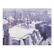 View of Roofs  or Roofs under Snow, 1878 Postcard