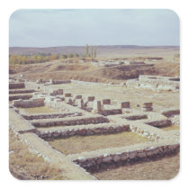 View of the archaeological site, 1450-1200 BC Square Sticker
