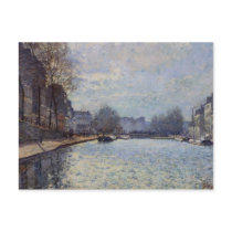 View of the Canal Saint-Martin, Paris, 1870 Post Card