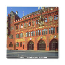 View of the City Hall of Basel, Switzerland Refrigerator Magnet