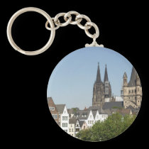 View of the city of Koeln (Cologne) in Germany keychains