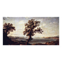 View Of The Gulf Of Baja By Hackert Jacob Philipp Customized Photo Card
