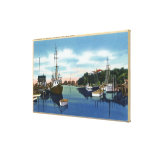 View of the Harbour, Martha's Vineyard Stretched Canvas Print