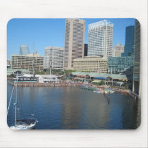 View Of The Inner Harbour Area At Baltimore, Md. Mouse Pads