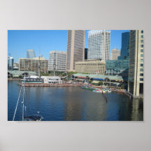 View Of The Inner Harbour Area At Baltimore, Md. Posters