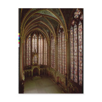 View of the stained glass windows post cards