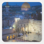 View of Western Wall Plaza, late evening Square Stickers