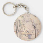 View Thru the Trees by Cezanne, Impressionism Art Keychains
