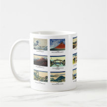 Views 01 through view 18 of Mount Fuji mug