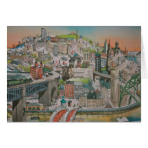 Views past and present of Newcastle upon Tyne Card