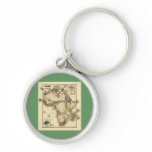Viintage 1874 Map of Africa  Antique African Print Keychain