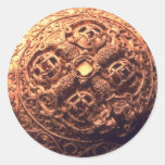 Viking brooch jewel for rich people round sticker