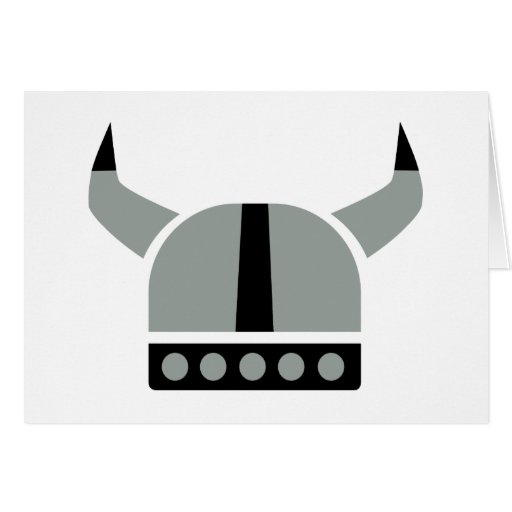 Viking helmet greeting cards