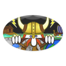 Viking Kilroy Oval Sticker