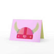 Viking Love Helmet Greeting Card