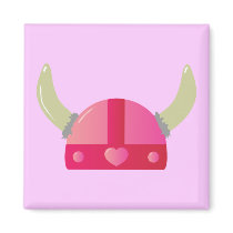 Viking Love Helmet Fridge Magnets