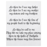 Viking Prayer Lo There Do I See My Father flyers