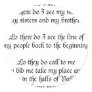 Viking Prayer Lo There Do I See My Father Round Sticker