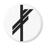 Viking Rune - Luck - black magnets