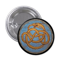 Viking Shield Button - Jörmungandr