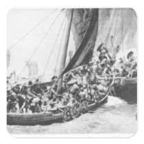 Viking Ships Sticker