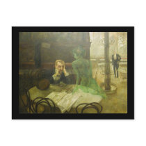 Viktor Oliva. Absinthe Drinker Postcard