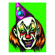 Vile Evil Clown Postcard