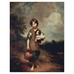 Village Girl With Dog And Jug By Gainsborough Thom Flyer