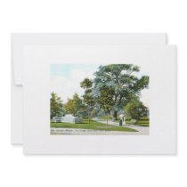 Village Green, Bar Harbour, Maine 1908 Vintage Personalized Announcements