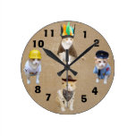 Village Kitties Wall Clock