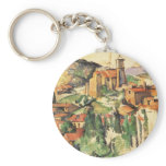 Village of Gardanne by Paul Cézanne keychains