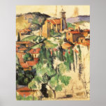 Village of Gardanne Cezanne, Vintage Impressionism Poster