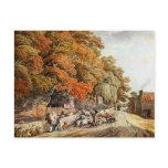 Village Scene Watercolor Painting Postcard!