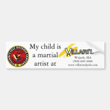 Villari's Martial Arts, Walpole MA Bumper Sticker