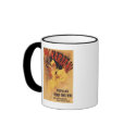 Vin Mariani Dancing Girl Pouring Wine mugs
