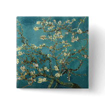 Vincent Van Gogh -  Blossoming Almond Tree Button