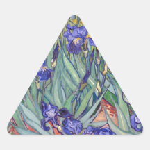 Vincent van Gogh Irises Painting Artwork Art Print Triangle Sticker