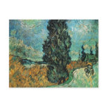 vincent van gogh - road with cypress and star postcards