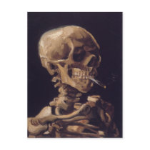 Vincent Van Gogh Skull with a Burning Cigarette Postcards