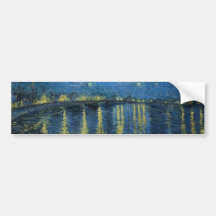 Vincent Van Gogh Starry Night Over the Rhone Bumper Sticker