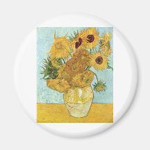 Vincent Van Gogh Sunflowers Refrigerator Magnet