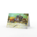 vincent van gogh- the caravans - gypsy camp near a cards