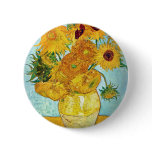 Vincent van Gogh - Vase with 12 Sunflowers buttons