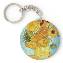 Vincent van Gogh - Vase with 12 Sunflowers Keychain