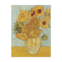 Vincent Van Gogh Vase With 12 Sunflowers Postcard